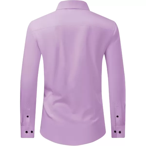 J.VER Men's Dress Shirts Solid Stretch Long Sleeve Formal Tuxedo Shirt Business Casual Button Down Shirts for Wedding Prom