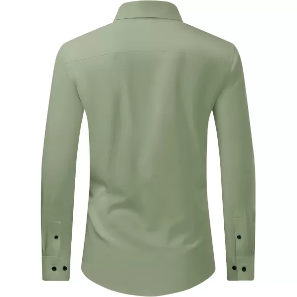 J.VER Men's Dress Shirts Solid Stretch Long Sleeve Formal Tuxedo Shirt Business Casual Button Down Shirts for Wedding Prom