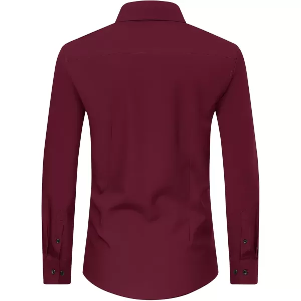 J.VER Men's Dress Shirts Solid Stretch Long Sleeve Formal Tuxedo Shirt Business Casual Button Down Shirts for Wedding Prom