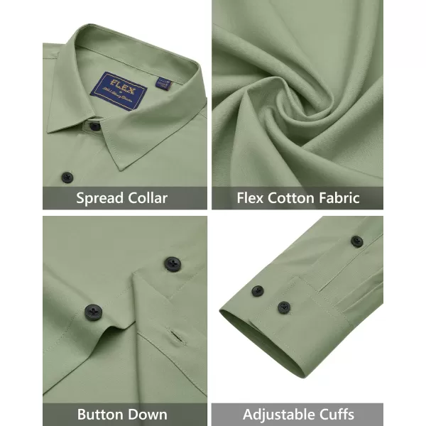 J.VER Men's Dress Shirts Solid Stretch Long Sleeve Formal Tuxedo Shirt Business Casual Button Down Shirts for Wedding Prom