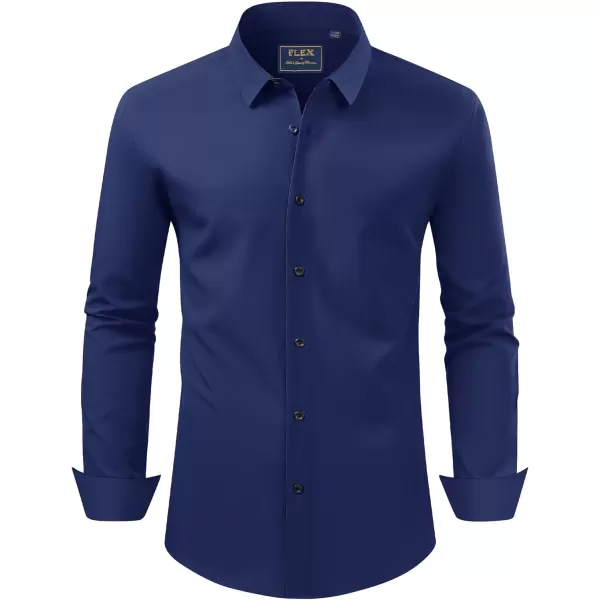 J.VER Men's Dress Shirts Solid Stretch Long Sleeve Formal Tuxedo Shirt Business Casual Button Down Shirts for Wedding Prom