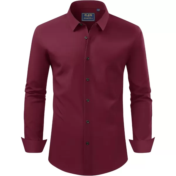 J.VER Men's Dress Shirts Solid Stretch Long Sleeve Formal Tuxedo Shirt Business Casual Button Down Shirts for Wedding Prom