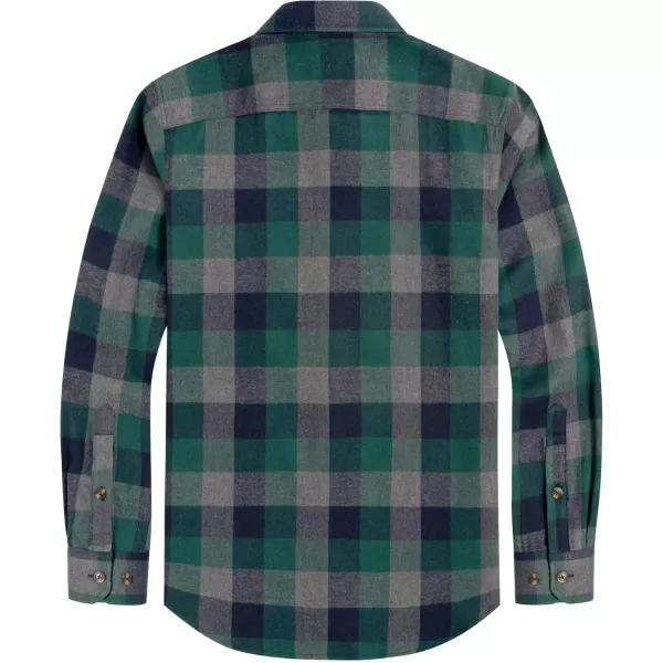 J.VER Men's Flannel Plaid Shirts Long Sleeve Regular Fit Casual Button Down Checkered Buffalo Plaid Shirt for Fall Winter