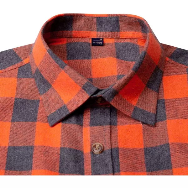 J.VER Men's Flannel Plaid Shirts Long Sleeve Regular Fit Casual Button Down Checkered Buffalo Plaid Shirt for Fall Winter