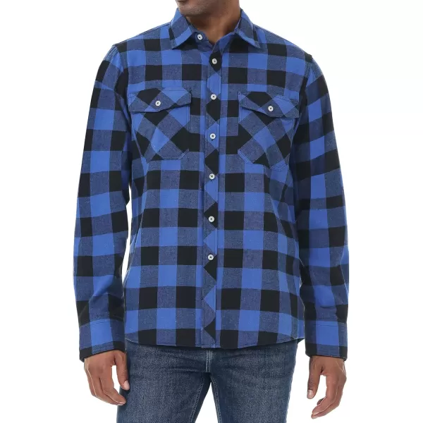 J.VER Men's Flannel Plaid Shirts Long Sleeve Regular Fit Casual Button Down Checkered Buffalo Plaid Shirt for Fall Winter