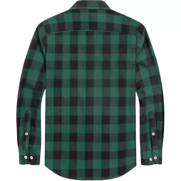 J.VER Men's Flannel Plaid Shirts Long Sleeve Regular Fit Casual Button Down Checkered Buffalo Plaid Shirt for Fall Winter