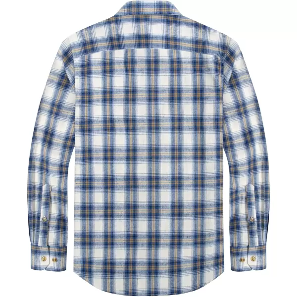 J.VER Men's Flannel Plaid Shirts Long Sleeve Regular Fit Casual Button Down Checkered Buffalo Plaid Shirt for Fall Winter