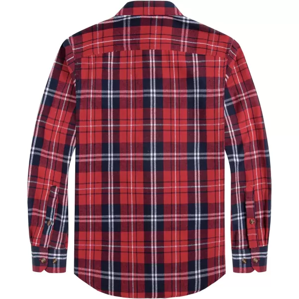J.VER Men's Flannel Plaid Shirts Long Sleeve Regular Fit Casual Button Down Checkered Buffalo Plaid Shirt for Fall Winter