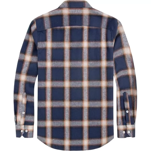 J.VER Men's Flannel Plaid Shirts Long Sleeve Regular Fit Casual Button Down Checkered Buffalo Plaid Shirt for Fall Winter