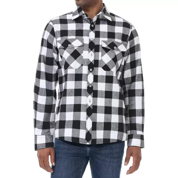 J.VER Men's Flannel Plaid Shirts Long Sleeve Regular Fit Casual Button Down Checkered Buffalo Plaid Shirt for Fall Winter