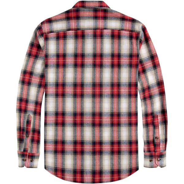 J.VER Men's Flannel Plaid Shirts Long Sleeve Regular Fit Casual Button Down Checkered Buffalo Plaid Shirt for Fall Winter