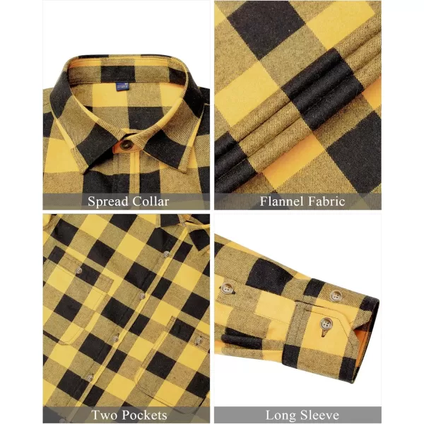 J.VER Men's Flannel Plaid Shirts Long Sleeve Regular Fit Casual Button Down Checkered Buffalo Plaid Shirt for Fall Winter