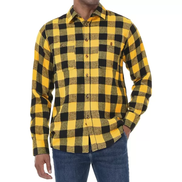 J.VER Men's Flannel Plaid Shirts Long Sleeve Regular Fit Casual Button Down Checkered Buffalo Plaid Shirt for Fall Winter
