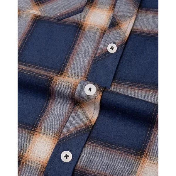 J.VER Men's Flannel Plaid Shirts Long Sleeve Regular Fit Casual Button Down Checkered Buffalo Plaid Shirt for Fall Winter