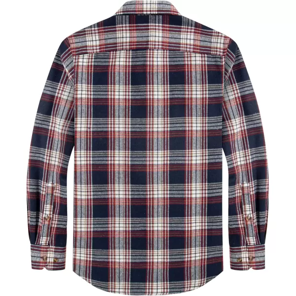 J.VER Men's Flannel Plaid Shirts Long Sleeve Regular Fit Casual Button Down Checkered Buffalo Plaid Shirt for Fall Winter