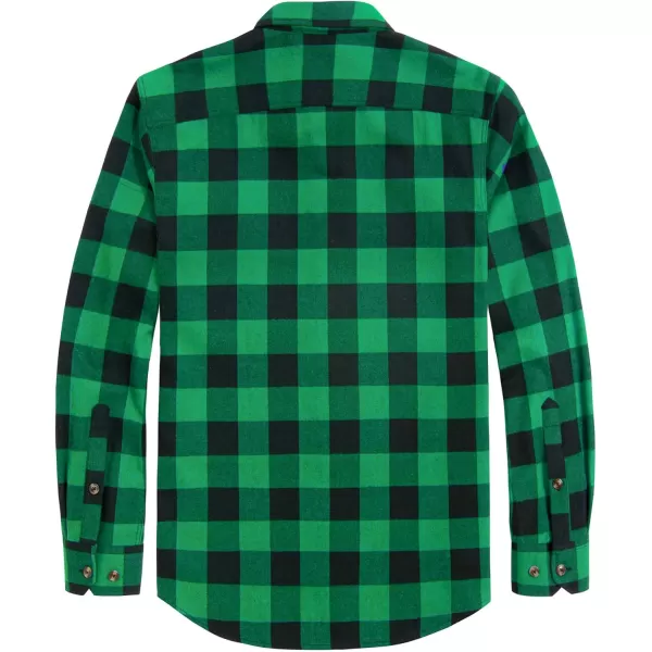 J.VER Men's Flannel Plaid Shirts Long Sleeve Regular Fit Casual Button Down Checkered Buffalo Plaid Shirt for Fall Winter