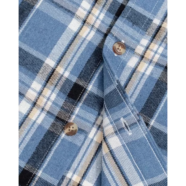 J.VER Men's Flannel Plaid Shirts Long Sleeve Regular Fit Casual Button Down Checkered Buffalo Plaid Shirt for Fall Winter