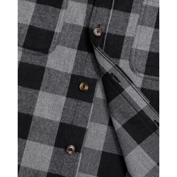 J.VER Men's Flannel Plaid Shirts Long Sleeve Regular Fit Casual Button Down Checkered Buffalo Plaid Shirt for Fall Winter