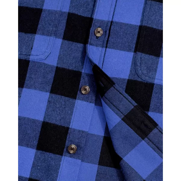 J.VER Men's Flannel Plaid Shirts Long Sleeve Regular Fit Casual Button Down Checkered Buffalo Plaid Shirt for Fall Winter