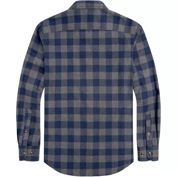 J.VER Men's Flannel Plaid Shirts Long Sleeve Regular Fit Casual Button Down Checkered Buffalo Plaid Shirt for Fall Winter