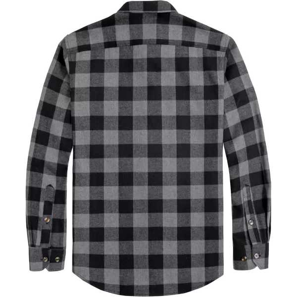 J.VER Men's Flannel Plaid Shirts Long Sleeve Regular Fit Casual Button Down Checkered Buffalo Plaid Shirt for Fall Winter