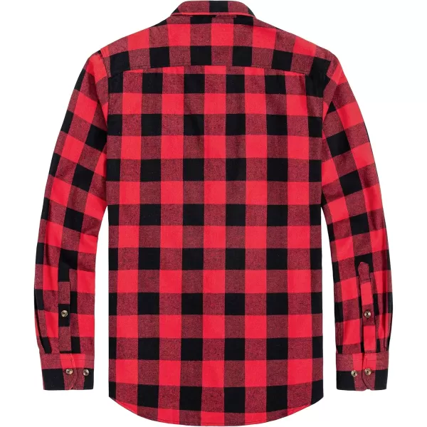 J.VER Men's Flannel Plaid Shirts Long Sleeve Regular Fit Casual Button Down Checkered Buffalo Plaid Shirt for Fall Winter