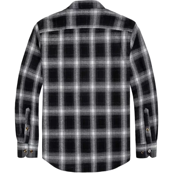 J.VER Men's Flannel Plaid Shirts Long Sleeve Regular Fit Casual Button Down Checkered Buffalo Plaid Shirt for Fall Winter