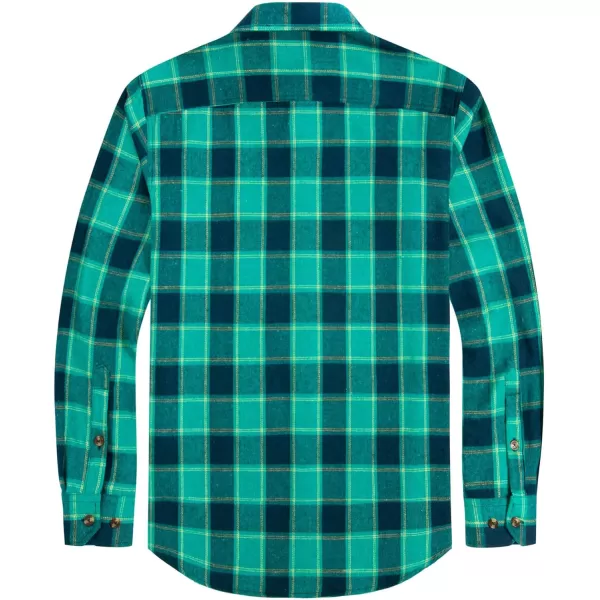 J.VER Men's Flannel Plaid Shirts Long Sleeve Regular Fit Casual Button Down Checkered Buffalo Plaid Shirt for Fall Winter