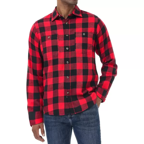 J.VER Men's Flannel Plaid Shirts Long Sleeve Regular Fit Casual Button Down Checkered Buffalo Plaid Shirt for Fall Winter