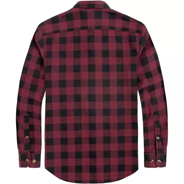 J.VER Men's Flannel Plaid Shirts Long Sleeve Regular Fit Casual Button Down Checkered Buffalo Plaid Shirt for Fall Winter
