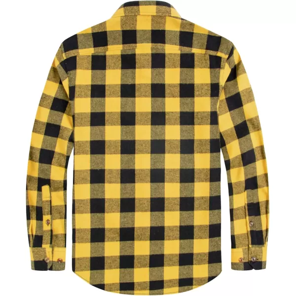 J.VER Men's Flannel Plaid Shirts Long Sleeve Regular Fit Casual Button Down Checkered Buffalo Plaid Shirt for Fall Winter