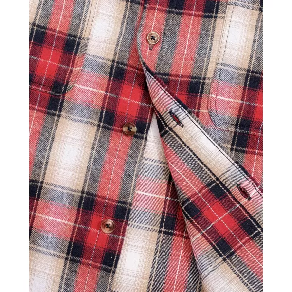 J.VER Men's Flannel Plaid Shirts Long Sleeve Regular Fit Casual Button Down Checkered Buffalo Plaid Shirt for Fall Winter