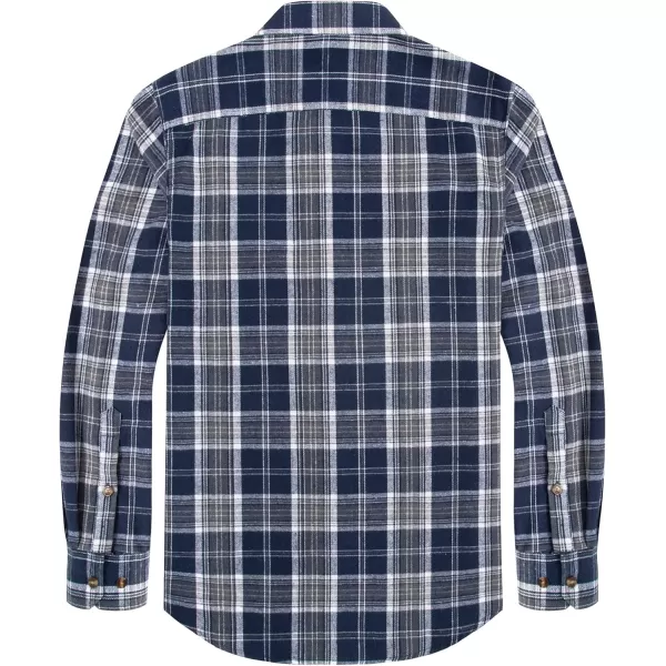 J.VER Men's Flannel Plaid Shirts Long Sleeve Regular Fit Casual Button Down Checkered Buffalo Plaid Shirt for Fall Winter