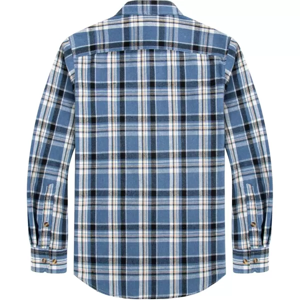 J.VER Men's Flannel Plaid Shirts Long Sleeve Regular Fit Casual Button Down Checkered Buffalo Plaid Shirt for Fall Winter