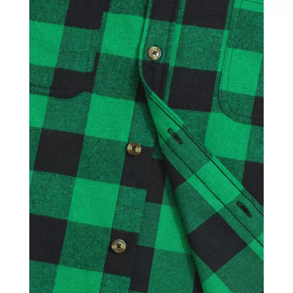 J.VER Men's Flannel Plaid Shirts Long Sleeve Regular Fit Casual Button Down Checkered Buffalo Plaid Shirt for Fall Winter