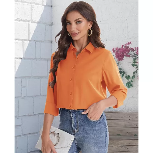 J.VER Womens Button Down Shirt Long Sleeve Solid Dress Shirts Chiffon Work Office Blouse Fashion Basic Business Formal Tops