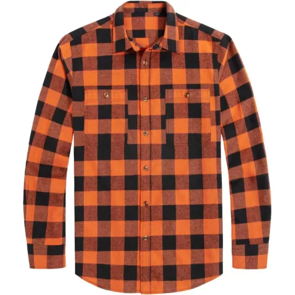 J.VER Men's Flannel Plaid Shirts Long Sleeve Regular Fit Casual Button Down Checkered Buffalo Plaid Shirt for Fall Winter