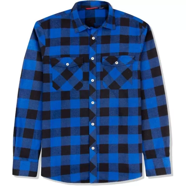 J.VER Men's Flannel Plaid Shirts Long Sleeve Regular Fit Casual Button Down Checkered Buffalo Plaid Shirt for Fall Winter