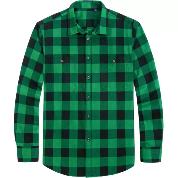 J.VER Men's Flannel Plaid Shirts Long Sleeve Regular Fit Casual Button Down Checkered Buffalo Plaid Shirt for Fall Winter