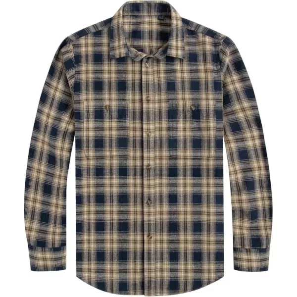 J.VER Men's Flannel Plaid Shirts Long Sleeve Regular Fit Casual Button Down Checkered Buffalo Plaid Shirt for Fall Winter