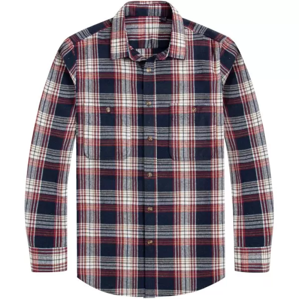 J.VER Men's Flannel Plaid Shirts Long Sleeve Regular Fit Casual Button Down Checkered Buffalo Plaid Shirt for Fall Winter