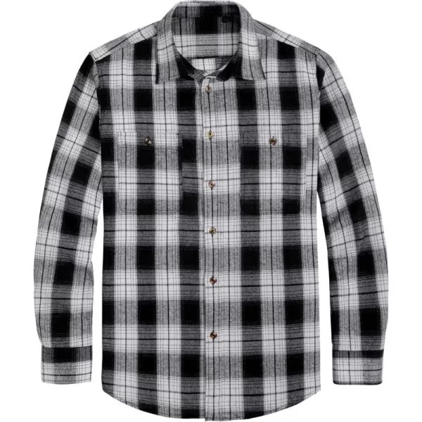 J.VER Men's Flannel Plaid Shirts Long Sleeve Regular Fit Casual Button Down Checkered Buffalo Plaid Shirt for Fall Winter