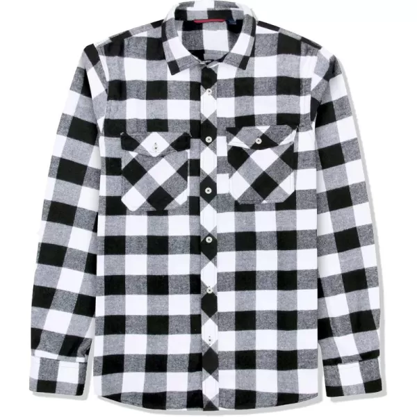 J.VER Men's Flannel Plaid Shirts Long Sleeve Regular Fit Casual Button Down Checkered Buffalo Plaid Shirt for Fall Winter