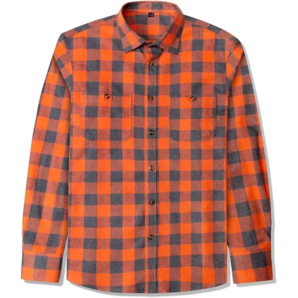 J.VER Men's Flannel Plaid Shirts Long Sleeve Regular Fit Casual Button Down Checkered Buffalo Plaid Shirt for Fall Winter