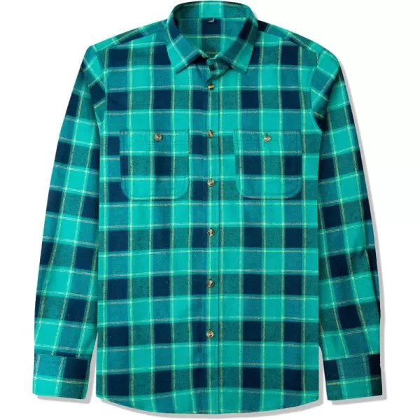 J.VER Men's Flannel Plaid Shirts Long Sleeve Regular Fit Casual Button Down Checkered Buffalo Plaid Shirt for Fall Winter