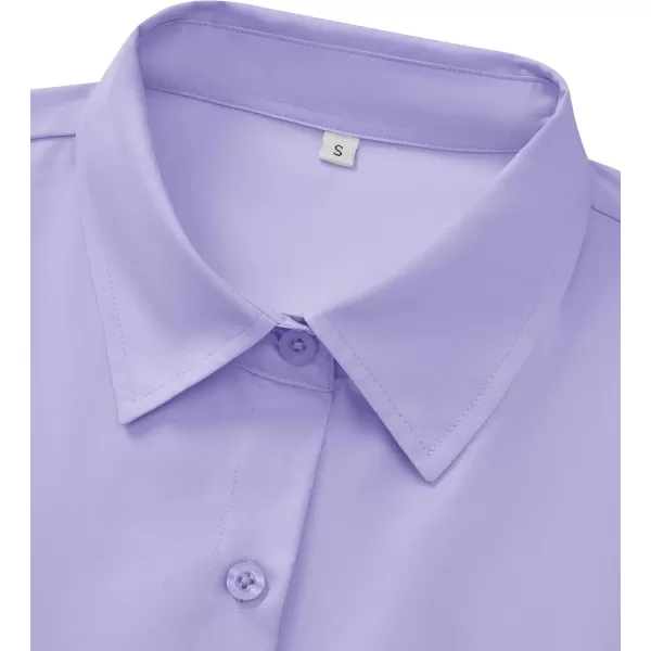 J.VER Womens Button Down Dress Shirts Wrinkle Free Long Sleeve Formal Shirt Solid Casual Work Blouse Collared Top with Pocket