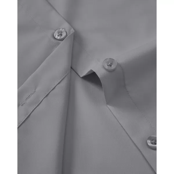 J.VER Womens Button Down Dress Shirts Wrinkle Free Long Sleeve Formal Shirt Solid Casual Work Blouse Collared Top with Pocket