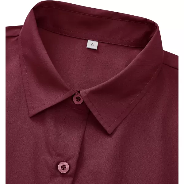 J.VER Womens Button Down Dress Shirts Wrinkle Free Long Sleeve Formal Shirt Solid Casual Work Blouse Collared Top with Pocket