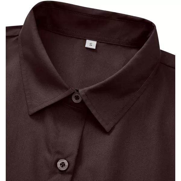 J.VER Womens Button Down Dress Shirts Wrinkle Free Long Sleeve Formal Shirt Solid Casual Work Blouse Collared Top with Pocket