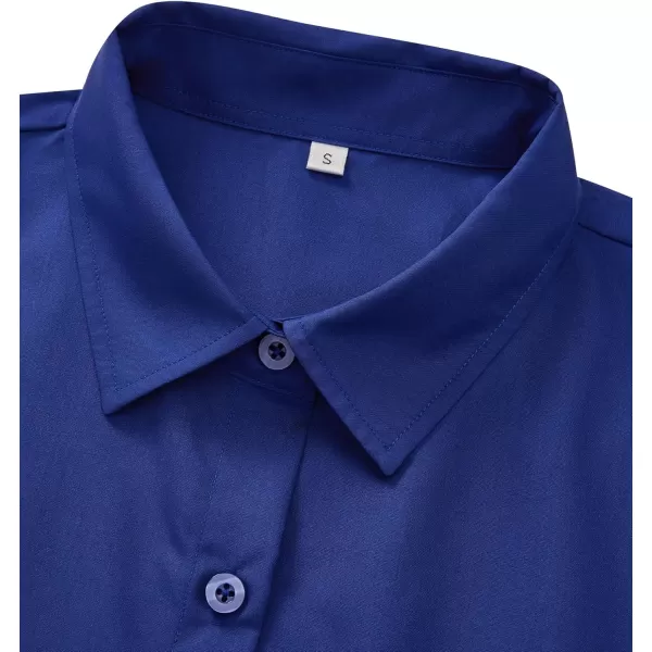 J.VER Womens Button Down Dress Shirts Wrinkle Free Long Sleeve Formal Shirt Solid Casual Work Blouse Collared Top with Pocket